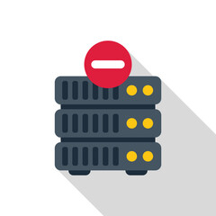 Poster - Database server is down, showing error with red stop sign