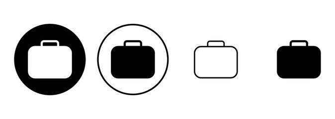 Sticker - Briefcase icon set. suitcase icon. luggage symbol.