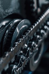 Aufkleber - A close-up view of a motorcycle chain