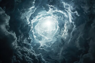 Poster - A picture of cloudy sky, suitable for backgrounds or weather-related themes