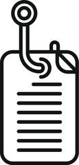 Aufkleber - Phishing email is stealing data using a hook icon