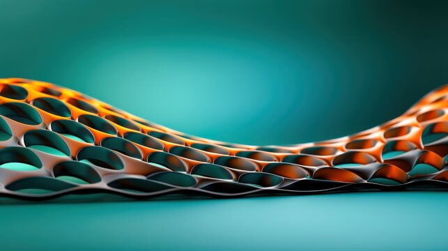 Abstract Geometric Organic Structure 3D Render