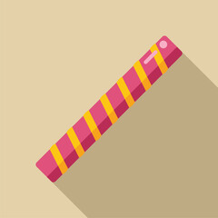 Sticker - Pink and yellow vape pen lying on a table casting a shadow