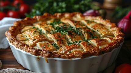 Sticker - Homemade Chicken Pot Pie with a Golden Crust