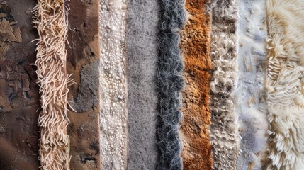 Canvas Print - Rough and fuzzy textures of various materials