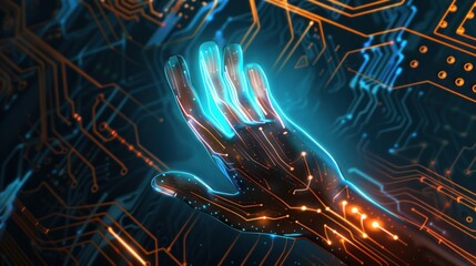Poster - Cybernetic Hand Reaching Out