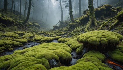 Poster - Mossy Forest Stream.