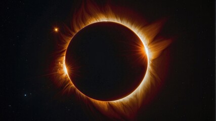 Wall Mural - a solar eclipse, a celestial spectacle. ai.