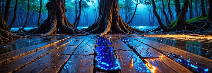 Sticker - Blue Resin River in Forest