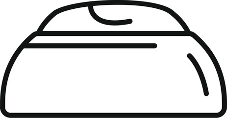 Poster - Simple line icon of a smart home device listening for instructions