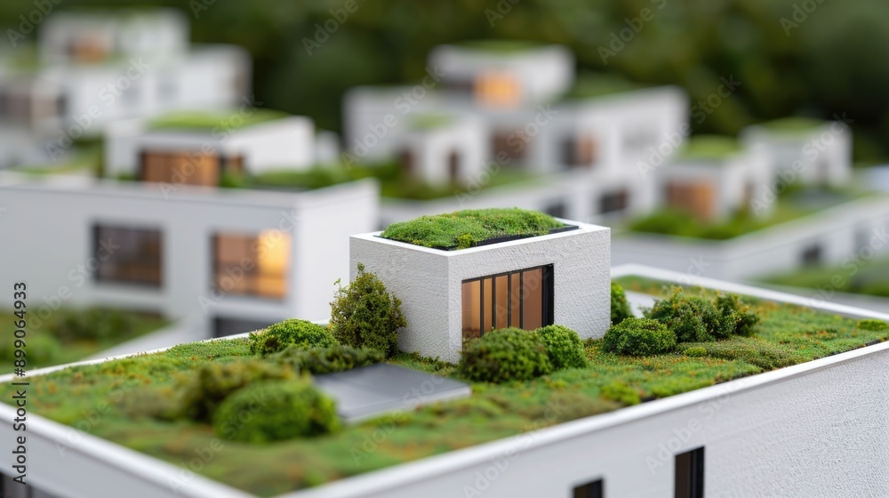 Image showcasing Architectural Sustainability Concepts with Green Roofs and Natural ...