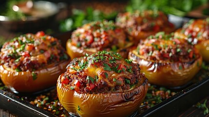 Canvas Print - Delicious Stuffed Bell Peppers