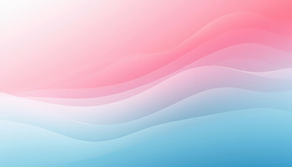 Wall Mural - Soft Pink and Blue Gradient Background with Smooth Waves