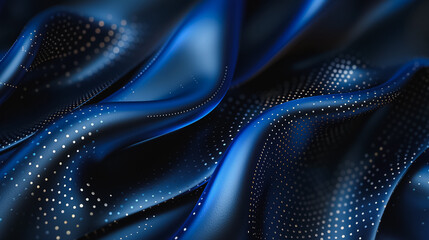 Poster - A blue fabric with a lot of dots on it