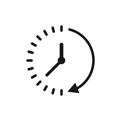 Wall Mural - passage of time icon design. clock countdown icon in flat style. vector illustration.