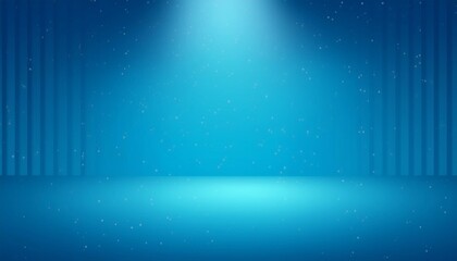 Wall Mural - blue gradient abstract background with a soft spotlight for product display