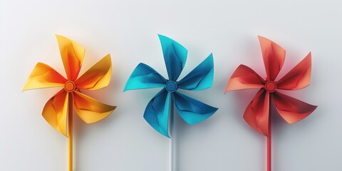 Sticker - Colorful Paper Pinwheels