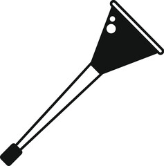 Poster - Chemistry glassware icon representing a filtering funnel used in laboratories for separating liquids