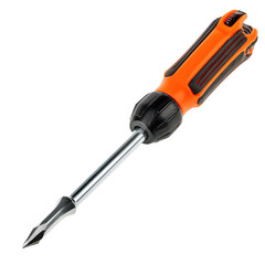 Tool Kit screwdriver side view full length isolate on transparency background