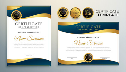 Sticker - creative diploma of appreciation template a gift of acknowledgment
