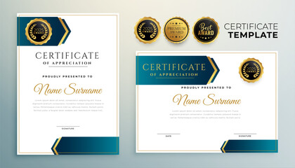 Sticker - professional diploma of appreciation background a multipurpose document