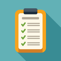 Poster - Clipboard is showing a completed checklist, indicating successful task management and project completion
