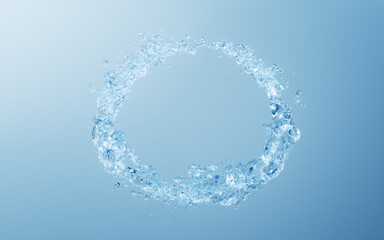 Poster - Flowing water liquid background, 3d rendering.