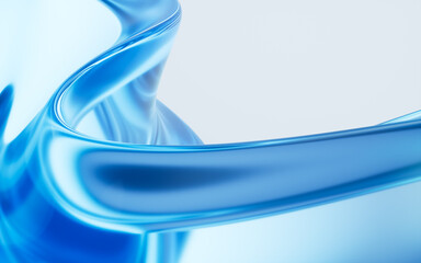 Poster - Flowing curve lines background, 3d rendering.