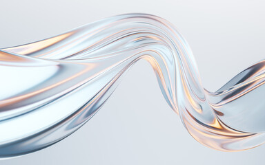 Canvas Print - Flowing curve lines background, 3d rendering.