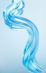 Poster - Flowing curve lines background, 3d rendering.