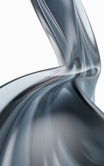 Poster - Flowing curve lines background, 3d rendering.