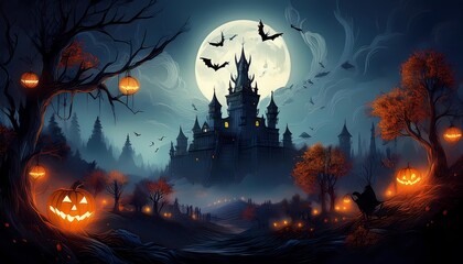 Wall Mural - hallowen background illustration