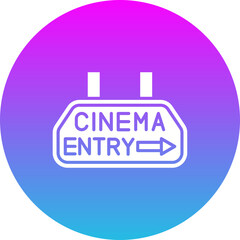 Wall Mural - Cinema entry Icon