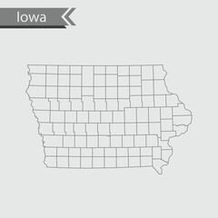 Wall Mural - map of Iowa