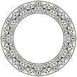 © Numerik Art - Vector illustration of circular ornament design pattern, Arabic ornament design, circle frame border, suitable for calligraphy ornaments, carvings, mosque decorations, invitations.