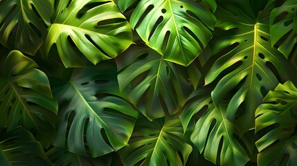 Tropical Leaves: A background with large tropical leaves and vibrant green hues, ideal for summery or exotic-themed products.
