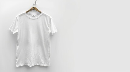 Wall Mural - A white shirt hanging on a hanger