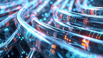A wire with a blue and orange stripe is shown in a close up