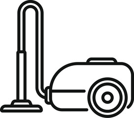 Wall Mural - Simple black and white line drawing of a vacuum cleaner, for concepts like spring cleaning or housework