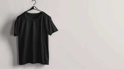 Wall Mural - A black shirt hanging on a hanger