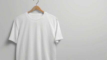 Wall Mural - A white shirt hanging on a hanger