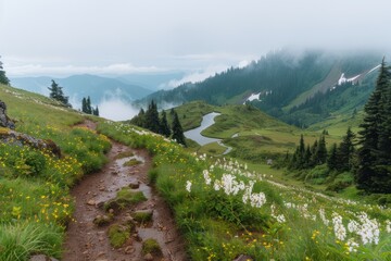 Wall Mural -  in the Mountains: Olympic National Park, Washington, US