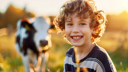 Poster - Playgroup kid wearing a dress like a cow for competition