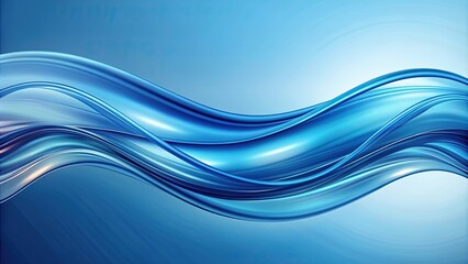 Wall Mural - Abstract blue wave design with fluid lines and ripples , water, flowing, motion, vibrant, gradient, smooth, artistic