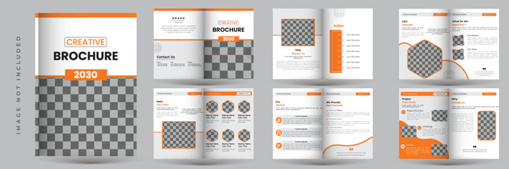 Wall Mural - minimalist brochure template with modern concept and minimalist layout use for business profile and product catalog.