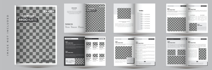 Wall Mural - 12 Pages company profile brochure . Brochure creative design. Multipurpose template