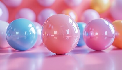 Canvas Print - Set of colorful spheres