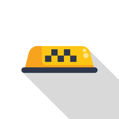 Poster - yellow taxi sign is isolated on a white background, great illustration for any transportation projec