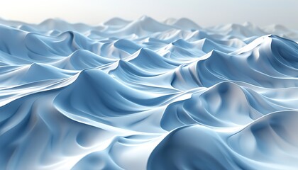 Wall Mural - Abstract 3d render, white background design