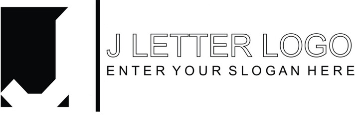 Fototapete - Letter J logo design, luxury style letter logo, text J icon design
